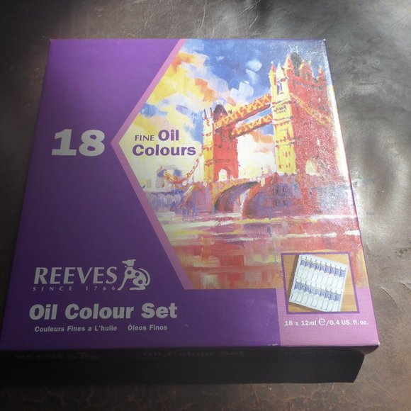 Reeves Fine Oil Colours Paint Set 18 Tubes Painting Artist Set - Picture 1 of 2